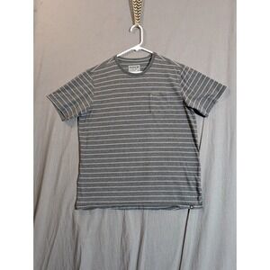 Hurley grey and white striped short-sleeve pocket T-shirt